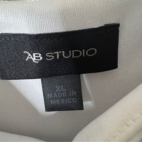 AB Studio Black White Spaghetti Strap Blouson Maxi. Dress Size Extra Large - Picture 3 of 7